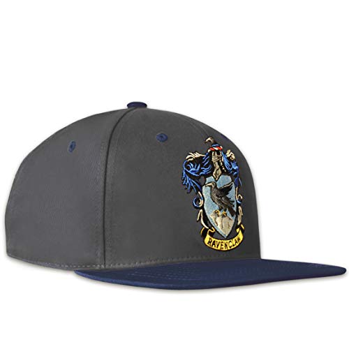 Logoshirt®️ Harry Potter I Ravenclaw I Logo I Snapback Cap I Kappe I Damen & Herren I Bestickt I verstellbar I grau/blau I Lizenziertes Originaldesign von Logoshirt