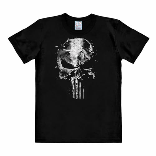 Logoshirt® Marvel Comics I Punisher I Mercury Skull I T-Shirt Print I Damen & Herren I kurzärmlig I schwarz I Lizenziertes Originaldesign I Größe XXL von Logoshirt