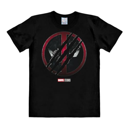 Logoshirt® Marvel I Deadpool & Wolverine I Logo I T-Shirt Print I Damen & Herren I kurzärmlig I schwarz I Lizenziertes Originaldesign I Größe XXL von Logoshirt
