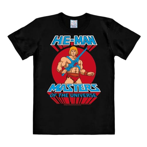 Logoshirt® Masters of The Universe I He-Man I T-Shirt Print I Damen & Herren I kurzärmlig I schwarz I Lizenziertes Originaldesign I Größe XS von Logoshirt