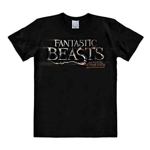 Logoshirt® Phantastische Tierwesen I Fantastic Beasts I Logo I T-Shirt Print I Damen & Herren I kurzärmlig I schwarz I Lizenziertes Originaldesign I Größe XL von Logoshirt