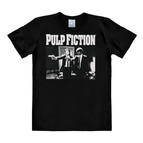 Logoshirt® Pulp Fiction I Vincent Vega & Jules Winnfield I T-Shirt Print I Damen & Herren I kurzärmlig I schwarz I Lizenziertes Originaldesign I Größe XXL von Logoshirt