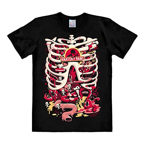 Logoshirt® Rick and Morty I Anatomy Park I T-Shirt Print I Damen & Herren I kurzärmlig I schwarz I Lizenziertes Originaldesign I Größe 4XL von Logoshirt