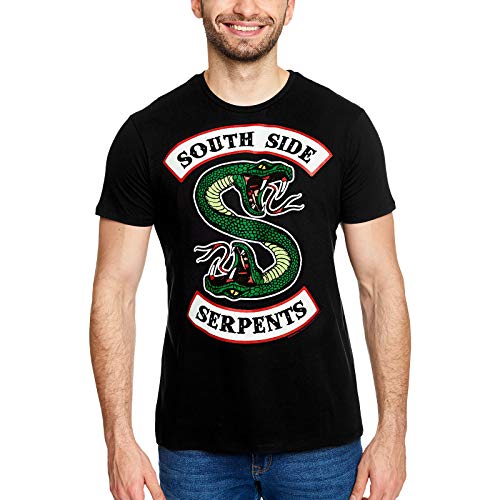 Logoshirt® Riverdale I South Side Serpents I T-Shirt Print I Damen & Herren I kurzärmlig I schwarz I Lizenziertes Originaldesign I Größe L von Logoshirt