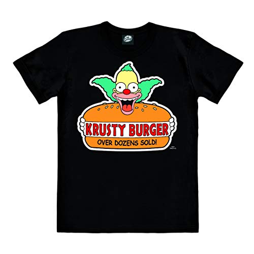 Logoshirt® Simpsons I Krusty der Clown I Krusty Burger I T-Shirt Print I Damen & Herren I kurzärmlig I schwarz I Lizenziertes Originaldesign I Größe 4XL von Logoshirt