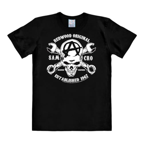 Logoshirt® Sons of Anarchy I Samcro | T-Shirt Print | Damen & Herren | kurzärmlig | schwarz | Lizenziertes Originaldesign | Größe L von Logoshirt