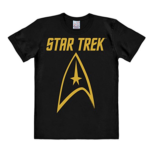 Logoshirt® Star Trek I USS-Enterprise I T-Shirt Print I Damen & Herren I kurzärmlig I schwarz I Lizenziertes Originaldesign I Größe XXL von Logoshirt