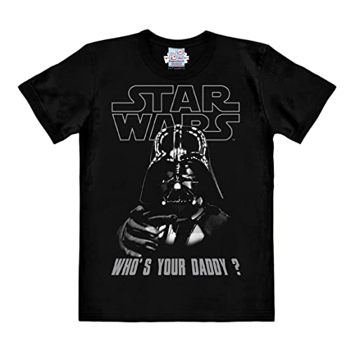 Logoshirt® Star Wars I Darth Vader I Who's Your Daddy I T-Shirt Print I Damen & Herren I kurzärmlig I schwarz I Lizenziertes Originaldesign I Größe 3XL von Logoshirt