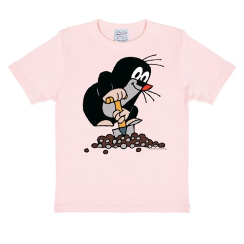 Logoshirt® TV I Der kleine Maulwurf I Hügel I T-Shirt Print I Kinder I Mädchen & Jungen I kurzärmlig I Hellrosa I Lizenziertes Originaldesign I Größe 170/176 von Logoshirt