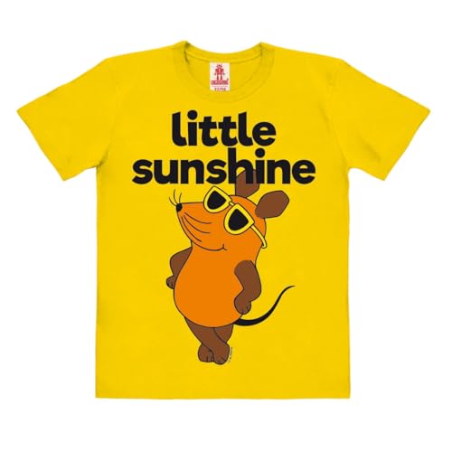 Logoshirt®️ TV I Die Sendung mit der Maus I Maus I Little Sunshine I Bio T-Shirt Print I Kinder I Mädchen & Jungen I kurzärmlig I gelb I Lizenziertes Originaldesign I Größe 128 von Logoshirt