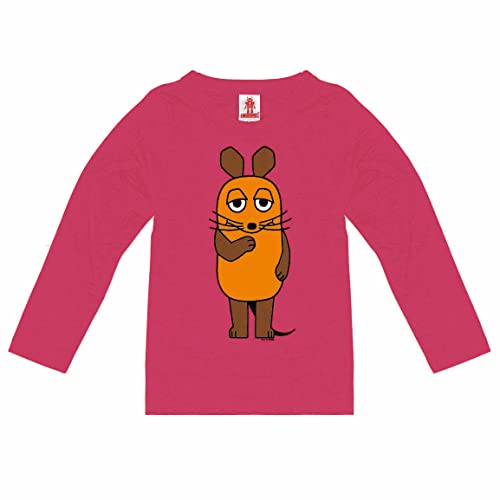 Logoshirt® TV I Sendung mit der Maus I Maus I Langarmshirt Print I Kinder I Mädchen & Jungen I pink I Lizenziertes Originaldesign I Größe 116 von Logoshirt