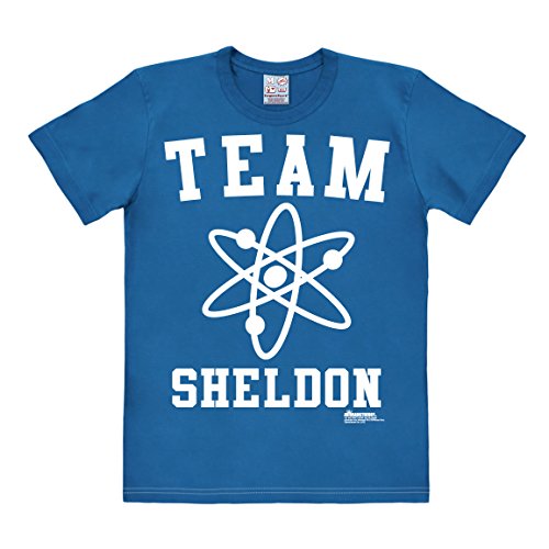 Logoshirt® The Big Bang Theory I Team Sheldon I T-Shirt Print I Damen & Herren I kurzärmlig I blau I Lizenziertes Originaldesign I Größe 5XL von Logoshirt
