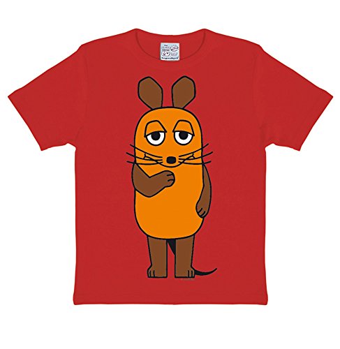 Logoshirt® TV I Die Sendung mit der Maus I Maus I T-Shirt Print I Mädchen & Jungen I kurzärmlig I rot I Lizenziertes Originaldesign I Größe 158-164 von Logoshirt