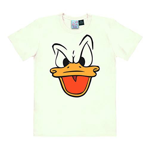 Logoshirt® Disney I Donald Duck I T-Shirt Print I Damen & Herren I kurzärmlig I altweiss I Lizenziertes Originaldesign I Größe 3XL von Logoshirt