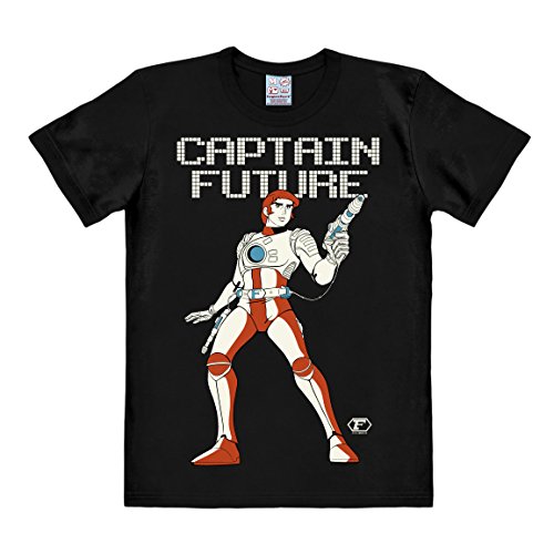 Logoshirt® Wizard of Science I Captain Future I T-Shirt Print I Damen & Herren I kurzärmlig I schwarz I Lizenziertes Originaldesign I Größe XS von Logoshirt