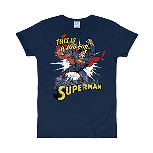 This is A Job Forshirt® DC I Superman I This is A Job for I T-Shirt Print I Damen & Herren I kurzärmlig I dunkelblau I Lizenziertes Originaldesign I Größe XXL von Logoshirt