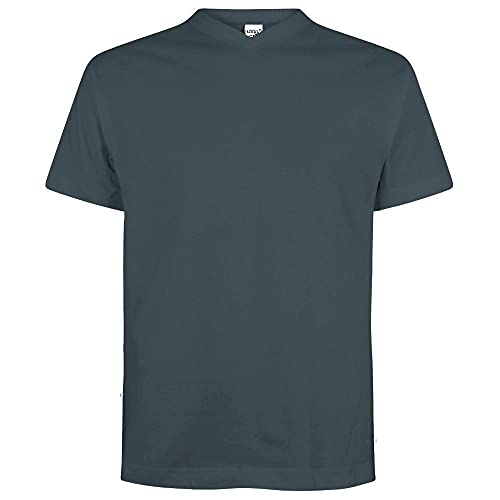 Logostar Basic Bigsize T-Shirt | Übergrösse Shirt 3XL - 15XL | Herren T Shirt in Übergröße aus Baumwolle mit V-Ausschnitt | Charcoal, 15XL von Logostar