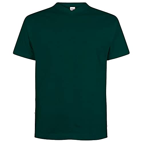 Logostar Basic Bigsize T-Shirt | Übergrösse Shirt 3XL - 15XL | Herren T Shirt in Übergröße aus Baumwolle mit V-Ausschnitt | Forest Green, 3XL von Logostar