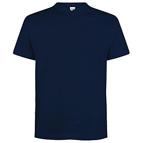 Logostar Basic Bigsize T-Shirt | Übergrösse Shirt 3XL - 15XL | Herren T Shirt in Übergröße aus Baumwolle mit V-Ausschnitt | Navy, 12XL von Logostar