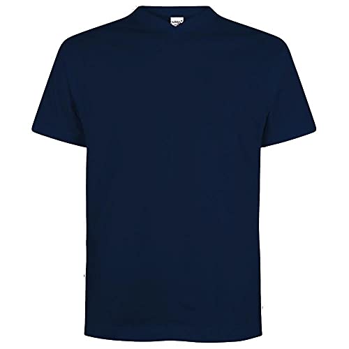 Logostar Basic T-Shirt V-Ausschnitt Herren - Übergrößen V-Neck Shirts große Größen - Navy, 6XL von Logostar