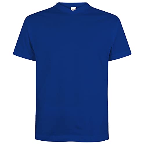 Logostar Basic Bigsize T-Shirt | Übergrösse Shirt 3XL - 15XL | Herren T Shirt in Übergröße aus Baumwolle mit V-Ausschnitt | Royal Blue, 3XL von Logostar
