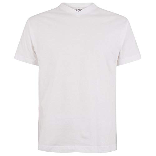 Logostar Basic T-Shirt V-Ausschnitt Herren - Übergrößen V-Neck Shirts große Größen - White, 15XL von Logostar