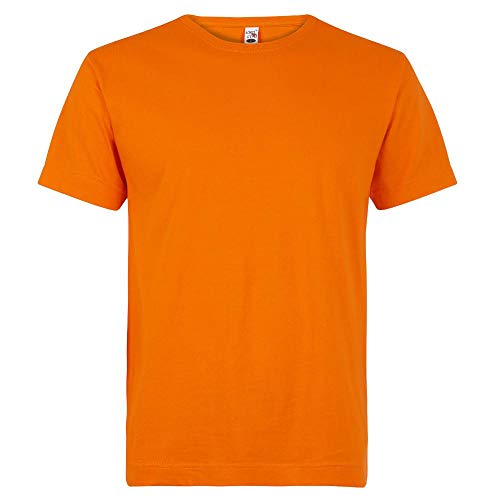 Logostar Basic Bigsize T-Shirt | Übergrösse Shirt 3XL - 15XL | Herren T Shirt in Übergröße aus Baumwolle mit Rundhals | Orange, 10XL von Logostar