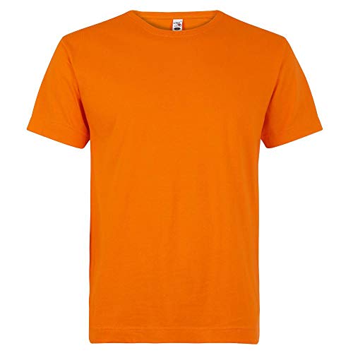 Logostar Basic Bigsize T-Shirt | Übergrösse Shirt 3XL - 15XL | Herren T Shirt in Übergröße aus Baumwolle mit Rundhals | Orange, XL von Logostar