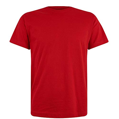 Logostar Basic Bigsize T-Shirt | Übergrösse Shirt 3XL - 15XL | Herren T Shirt in Übergröße aus Baumwolle mit Rundhals | Red, 3XL von Logostar