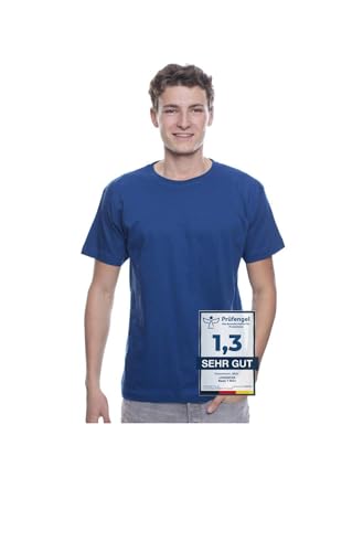 Logostar Basic Bigsize T-Shirt | Übergrösse Shirt 3XL - 15XL | Herren T Shirt in Übergröße aus Baumwolle mit Rundhals | Royal Blue, 8XL von Logostar