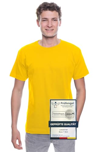 Logostar Basic T-Shirt Herren Übergröße - Große Größen T-Shirts aus Baumwolle mit Rundhals Sunflower - 12XL von Logostar