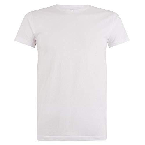 Logostar Basic Bigsize T-Shirt | Übergrösse Shirt 3XL - 15XL | Herren T Shirt in Übergröße aus Baumwolle mit Rundhals | White, 6XL von Logostar