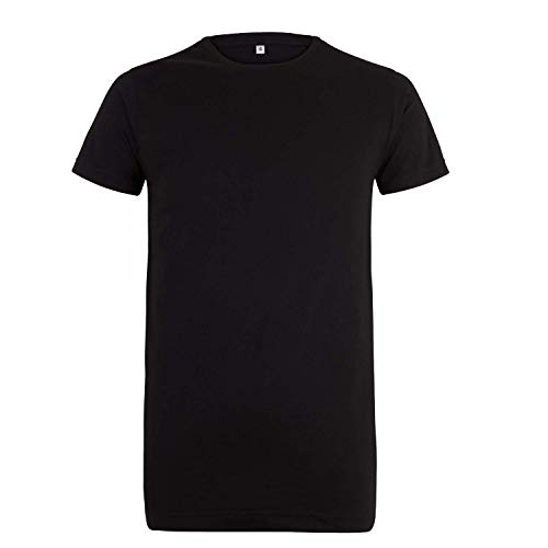 Logostar Long Fit T-Shirt | Herren T-Shirt extra lang XS - 3XL | Longshirt Herren aus Baumwolle mit Rundhals | Black / +10cm (C), 3XL von Logostar