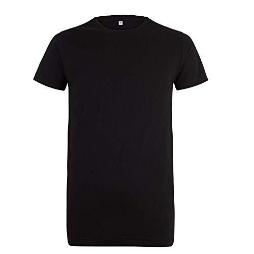 Logostar Long Fit T-Shirt | Herren T-Shirt extra lang XS - 3XL | Longshirt Herren aus Baumwolle mit Rundhals | Black / +10cm (C), XL von Logostar