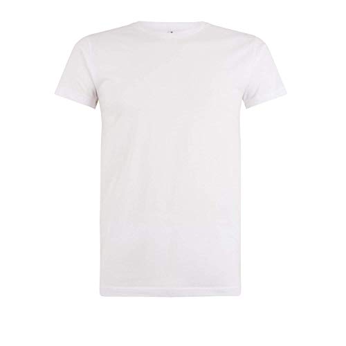 Logostar Long Fit T-Shirt | Herren T-Shirt extra lang XS - 3XL | Longshirt Herren aus Baumwolle mit Rundhals | White / + 2cm (A), 3XL von Logostar