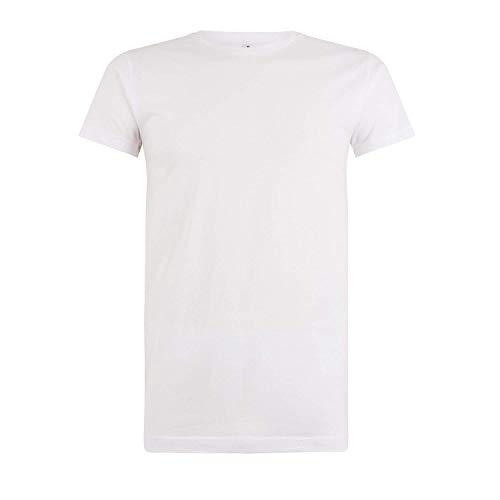 Logostar Long Fit T-Shirt | Herren T-Shirt extra lang XS - 3XL | Longshirt Herren aus Baumwolle mit Rundhals | White / + 6cm (B), 3XL von Logostar