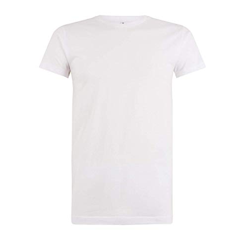 Logostar Long Fit T-Shirt | Herren T-Shirt extra lang XS - 3XL | Longshirt Herren aus Baumwolle mit Rundhals | White / + 6cm (B), XS von Logostar