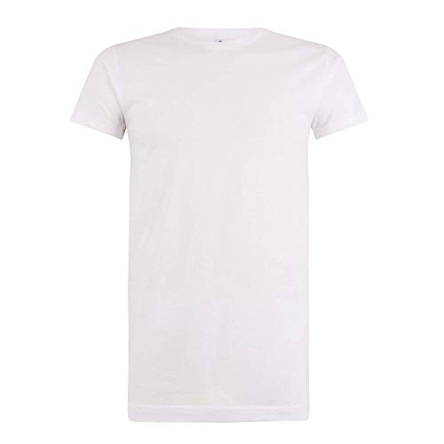 Logostar Long Fit T-Shirt | Herren T-Shirt extra lang XS - 3XL | Longshirt Herren aus Baumwolle mit Rundhals | White / +10cm (C), L von Logostar
