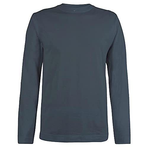 Logostar Basic Bigsize T-Shirt Langarm | Übergrösse Shirt 3XL - 15XL | Herren Langarm T Shirt in Übergröße aus Baumwolle mit Rundhals-Ausschnitt | Charcoal, 10XL von Logostar