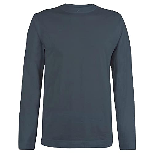 Logostar Basic Bigsize T-Shirt Langarm | Übergrösse Shirt 3XL - 15XL | Herren Langarm T Shirt in Übergröße aus Baumwolle mit Rundhals-Ausschnitt | Charcoal, 12XL von Logostar