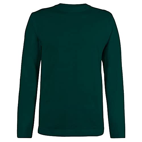 Logostar Basic Bigsize T-Shirt Langarm | Übergrösse Shirt 3XL - 15XL | Herren Langarm T Shirt in Übergröße aus Baumwolle mit Rundhals-Ausschnitt | Forest Green, 10XL von Logostar