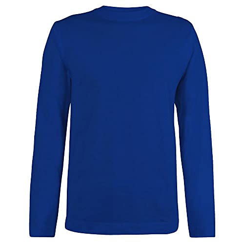 Logostar Basic Langarmshirt Herren Baumwolle - Longsleeve Shirt mit Rundhals-Ausschnitt - Langarmshirts Übergrößen - Royal Blue, 15XL von Logostar