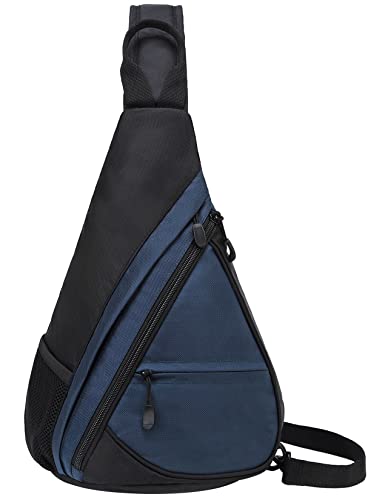 Lohol Dreieck Sling Bag Umhängetasche, Crossbody-Schultertasche Urben/Outdoor/Reise-Tagesrucksack für Frauen & Männer (Navy Blau/M) von Lohol