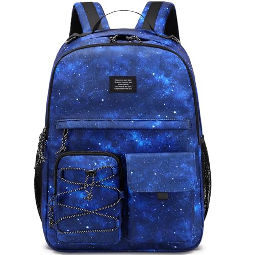 Lohol Galaxie Aufdruck Schulrucksack für Mädchen Jungen, Langlebig Rucksack Schule Must-Have, Rucksack Kinder Tragen Sie für Schule, Urlaub & Mehr, Mit Laptop-Tasche (Galaxie E) von Lohol