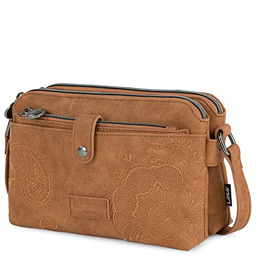 Lois - Handtasche Damen Umhängetasche Damen Klein & Stilvoll Handtasche Damen Umhängetasche Crossbody Bag Damen 302693, Camel von Lois