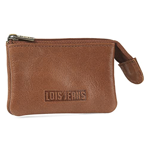 Lois - Geldbeutel & Schlüsseltasche Klein - Schlüsseletui Schlüsseltasche - Schlüsseletui Leder - Autoschlüssel Tasche - Schlüssel Etui 201459, Tan von Lois