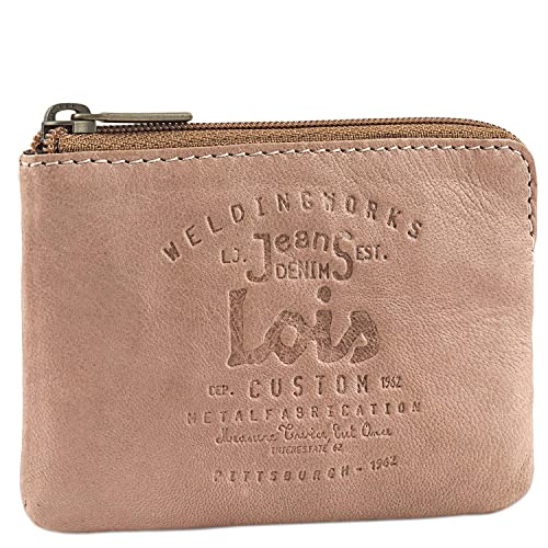 Lois - Geldbeutel & Schlüsseltasche Klein - Schlüsseletui Schlüsseltasche - Schlüsseletui Leder - Autoschlüssel Tasche - Schlüssel Etui 11002, Braun von Lois