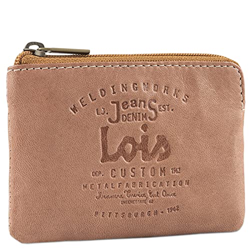 Lois - Geldbeutel & Schlüsseltasche Klein - Schlüsseletui Schlüsseltasche - Schlüsseletui Leder - Autoschlüssel Tasche - Schlüssel Etui 11002, Coñak von Lois