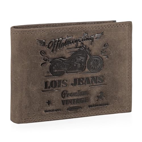 Lois - Herren Geldbörse Leder mit RFID Schutz - Geldbeutel Herren Leder - Braun von Lois