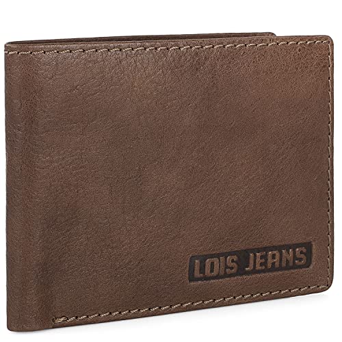 Lois - Geldbörse Herren Leder - Herren Geldbörsen Leder mit RFID Schutz - Geldbörse Herren Klein - Geldbeutel Herren Leder - Geldbörse Herren. Geldbeutel, Tan von Lois